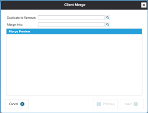 Client merge box