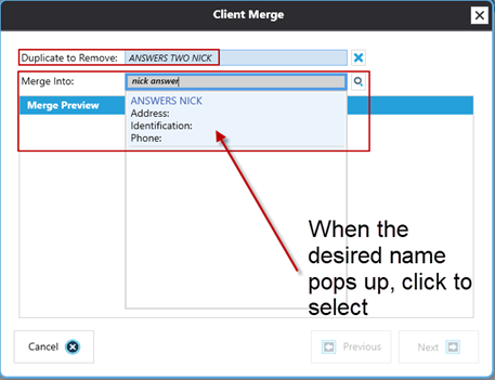 Merge confirmation